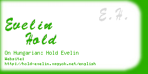 evelin hold business card